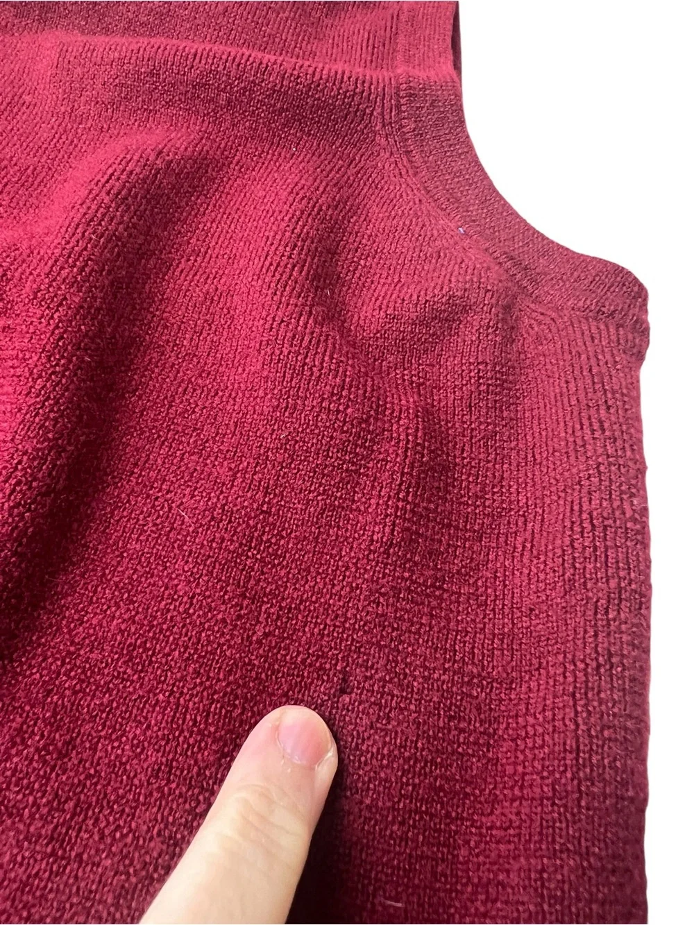 Eddie Bauer Men’s XL Tall 100% Wool Red/Black Sweater Vest Bundle